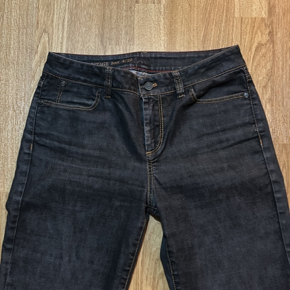 Heritage Women's Dark Gray Bootcut Mid Rise Jeans Size 27/4 - Picture 2 of 10